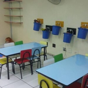 Conjunto Mesa Retangular infantil 3 a 5 anos - fórmica colorida
