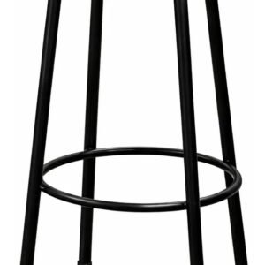 Banqueta alta tubular assento estofado sem encosto