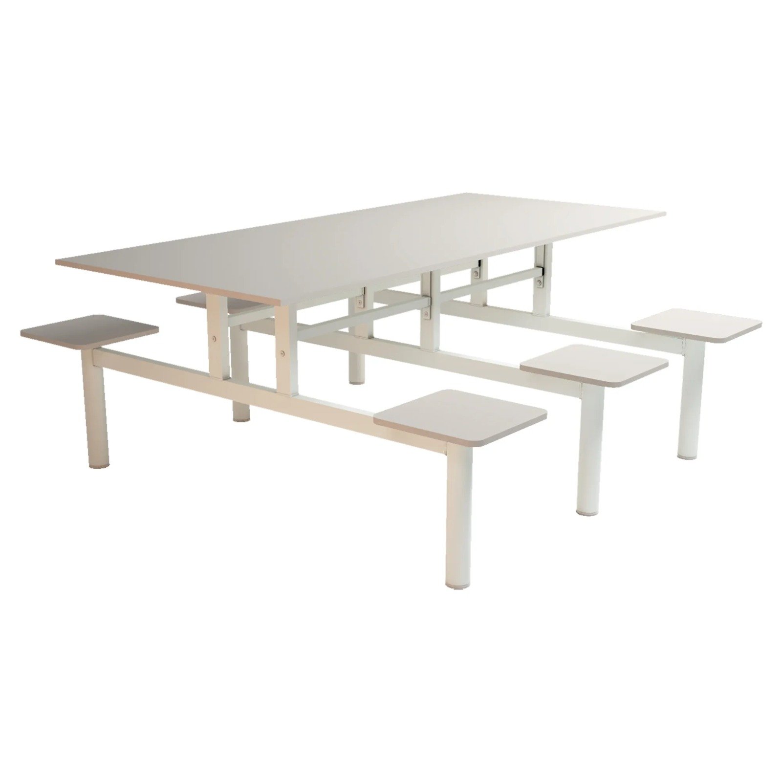 Mesa de refeitório com bancos acoplados - 6 lugares - - Imagem 2